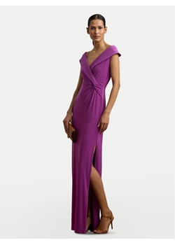 LAUREN RALPH LAUREN Sukienka wieczorowa 253863940025 Fioletowy Slim Fit ze sklepu MODIVO w kategorii Sukienki - zdjęcie 184214524