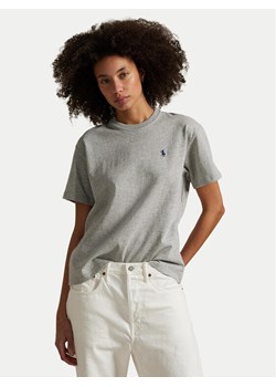 Polo Ralph Lauren T-Shirt 211967104003 Szary Relaxed Fit ze sklepu MODIVO w kategorii Bluzki damskie - zdjęcie 184214530
