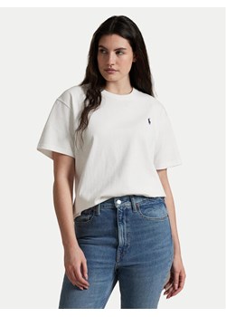 Polo Ralph Lauren T-Shirt 211967104001 Biały Relaxed Fit ze sklepu MODIVO w kategorii Bluzki damskie - zdjęcie 184214553