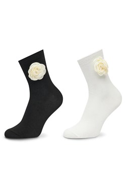 Zestaw 2 par wysokich skarpet damskich Aldo Rosettesocks 13939716 Czarny ze sklepu eobuwie.pl w kategorii Skarpetki damskie - zdjęcie 184215510