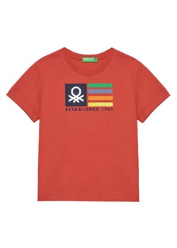United Colors Of Benetton T-Shirt 3I1XG10HT Czerwony Regular Fit ze sklepu MODIVO w kategorii T-shirty chłopięce - zdjęcie 184215763