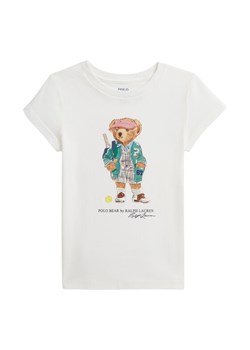 Polo Ralph Lauren T-Shirt 312971122002 Biały Regular Fit ze sklepu MODIVO w kategorii Bluzki dziewczęce - zdjęcie 184215852