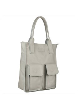 Vera pelle duża popielata torebka włoska shopper bag skóra ze sklepu melon.pl w kategorii Torby Shopper bag - zdjęcie 184216411