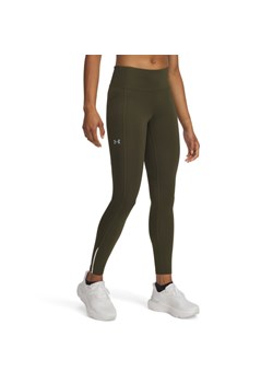 Damskie legginsy do biegania Under Armour UA Fly Fast Tights - khaki ze sklepu Sportstylestory.com w kategorii Spodnie damskie - zdjęcie 184216691