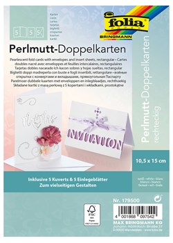 folia PAPER Zestaw &quot;Pearlescent fold cards&quot; w kolorze białym do rękodzieła ze sklepu Limango Polska w kategorii Zabawki - zdjęcie 184216902