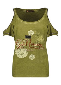 Geographical Norway Koszulka w kolorze khaki ze sklepu Limango Polska w kategorii Bluzki damskie - zdjęcie 184216943