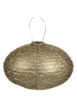 Lumiz Lampion solarny LED &quot;Ikat Oval&quot; w kolorze złotym - wys. 27 x Ø 40 cm ze sklepu Limango Polska w kategorii Oświetlenie - zdjęcie 184217592