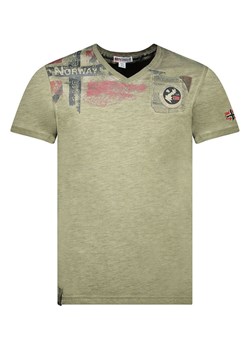 Geographical Norway Koszulka &quot;Jamo&quot; w kolorze khaki ze sklepu Limango Polska w kategorii T-shirty męskie - zdjęcie 184218021