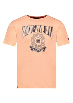 Geographical Norway Koszulka &quot;Jacao&quot; w kolorze brzoskwiniowym ze sklepu Limango Polska w kategorii T-shirty męskie - zdjęcie 184218081