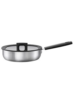 Fiskars 2-częściowy zestaw &quot;Hard Face&quot; w kolorze srebrno-czarnym - Ø 26 cm ze sklepu Limango Polska w kategorii Garnki - zdjęcie 184218121