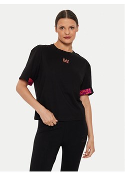 EA7 Emporio Armani T-Shirt 6DTT15 TJLOZ 1200 Czarny Regular Fit ze sklepu MODIVO w kategorii Bluzki damskie - zdjęcie 184218821