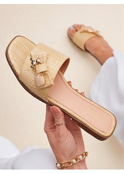 Royalfashion Klapki damskie słomiane Sandalie Aurelia ze sklepu royalfashion.pl w kategorii Klapki damskie - zdjęcie 184219414