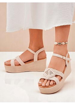 Royalfashion Damskie sandały na koturnie plecione Sunny Day ze sklepu royalfashion.pl w kategorii Sandały damskie - zdjęcie 184220024
