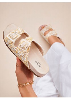 Royalfashion Klapki damskie z klamerkami Samorra ze sklepu royalfashion.pl w kategorii Klapki damskie - zdjęcie 184220803