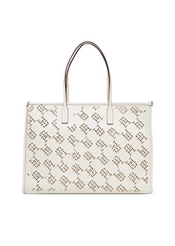 Torebka Tommy Hilfiger Th City AW0AW17501 Écru ze sklepu eobuwie.pl w kategorii Torby Shopper bag - zdjęcie 184221691