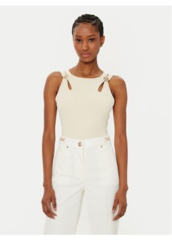 Guess Top W5RP13 KAQL2 Beżowy Regular Fit ze sklepu MODIVO w kategorii Bluzki damskie - zdjęcie 184222622