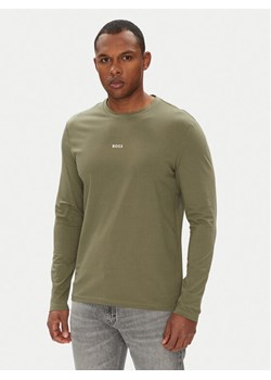 BOSS Longsleeve Tchark 50473286 Zielony Regular Fit ze sklepu MODIVO w kategorii T-shirty męskie - zdjęcie 184227893