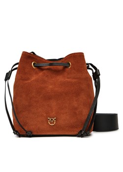 PINKO Torebka Secchiello Mini PE 25 PLTT 104303 A2CC Brązowy ze sklepu MODIVO w kategorii Torebki worki - zdjęcie 184227920