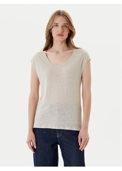 United Colors Of Benetton T-Shirt 37UJE16B1 Beżowy Regular Fit ze sklepu MODIVO w kategorii Bluzki damskie - zdjęcie 184227922