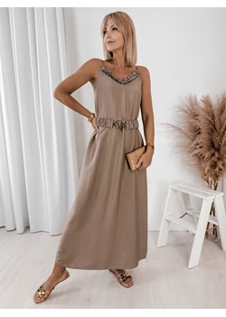 sukienka androsea ciemnobeżowa one size ze sklepu UBRA w kategorii Sukienki - zdjęcie 184230771