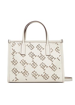 Torebka Tommy Hilfiger Th City Mini AW0AW17500 Écru ze sklepu eobuwie.pl w kategorii Kuferki - zdjęcie 184231323
