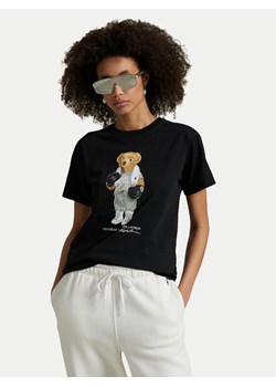 Polo Ralph Lauren T-Shirt 211971709001 Czarny Relaxed Fit ze sklepu MODIVO w kategorii Bluzki damskie - zdjęcie 184231754