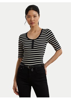 LAUREN RALPH LAUREN Bluzka 200971086002 Czarny Slim Fit ze sklepu MODIVO w kategorii Bluzki damskie - zdjęcie 184231762