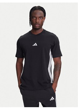 adidas T-Shirt Essentials 3-Stripes JD1906 Czarny Regular Fit ze sklepu MODIVO w kategorii T-shirty męskie - zdjęcie 184231793