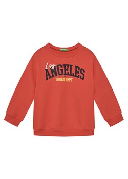United Colors Of Benetton Bluza 3UNIC10O3 Czerwony Regular Fit ze sklepu MODIVO w kategorii Bluzy chłopięce - zdjęcie 184231800