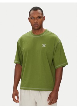 adidas T-Shirt Trefoil Essentials JX5245 Zielony Regular Fit ze sklepu MODIVO w kategorii T-shirty męskie - zdjęcie 184231820