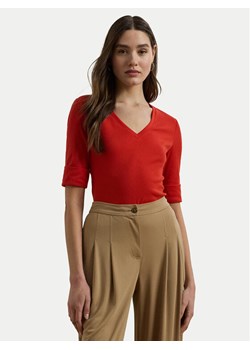 LAUREN RALPH LAUREN Bluzka 200815843008 Czerwony Slim Fit ze sklepu MODIVO w kategorii Bluzki damskie - zdjęcie 184231854