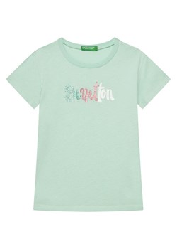 United Colors Of Benetton T-Shirt 3I1XC10MZ Zielony Regular Fit ze sklepu MODIVO w kategorii Bluzki dziewczęce - zdjęcie 184231860