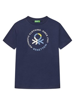 United Colors Of Benetton T-Shirt 3I1XC10N3 Granatowy Regular Fit ze sklepu MODIVO w kategorii T-shirty chłopięce - zdjęcie 184231870