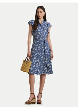 LAUREN RALPH LAUREN Sukienka koszulowa 200970726001 Niebieski Regular Fit ze sklepu MODIVO w kategorii Sukienki - zdjęcie 184231901