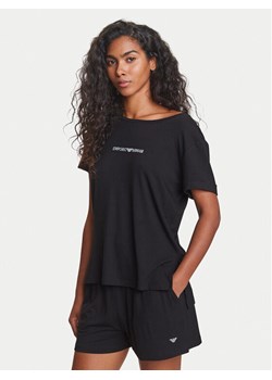 Emporio Armani T-Shirt EW000780 AF12192 UC001 Czarny Regular Fit ze sklepu MODIVO w kategorii Bluzki damskie - zdjęcie 184231934