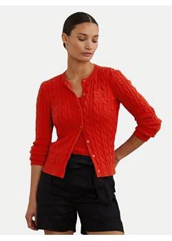 LAUREN RALPH LAUREN Kardigan 200932225010 Czerwony Slim Fit ze sklepu MODIVO w kategorii Swetry damskie - zdjęcie 184231952