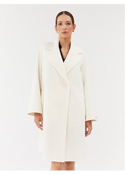Marella Płaszcz wełniany Nandina 2330160838200 Écru Regular Fit ze sklepu MODIVO w kategorii Płaszcze damskie - zdjęcie 184233500