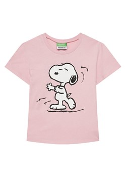 United Colors Of Benetton T-Shirt 3X1SC10NG Różowy Regular Fit ze sklepu MODIVO w kategorii Bluzki dziewczęce - zdjęcie 184233554