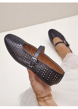 Royalfashion Damskie baleriny ażurowe z paseczkiem Avanne ze sklepu royalfashion.pl w kategorii Balerinki - zdjęcie 184233903