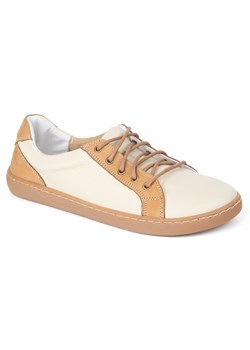 Buty skórzane damskie barefoot 910J  beżowe ze sklepu butyolivier w kategorii Półbuty damskie - zdjęcie 184234250