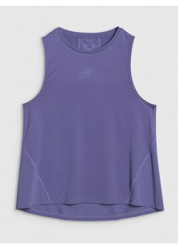 Damski top treningowy 4F 4FRSS25TFSLF415 - niebieski ze sklepu Sportstylestory.com w kategorii Bluzki damskie - zdjęcie 184236940
