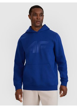 Męska bluza dresowa nierozpinana z kapturem 4F 4FWMM00TSWSM1766 - granatowa ze sklepu Sportstylestory.com w kategorii Bluzy męskie - zdjęcie 184236972