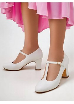 Royalfashion Damskie czółenka eko skórzane z paseczkami Pasello ze sklepu royalfashion.pl w kategorii Czółenka - zdjęcie 184238102