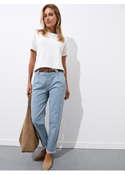 Mohito - Jeansy chino slim z paskiem - błękitny ze sklepu Mohito w kategorii Jeansy damskie - zdjęcie 184239164