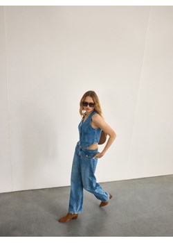 Mohito - Jeansy wide leg - niebieski ze sklepu Mohito w kategorii Jeansy damskie - zdjęcie 184239490