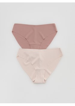 Reserved - Bezszwowe majtki typu bikini 2 pack - brązowy ze sklepu Reserved w kategorii Majtki damskie - zdjęcie 184240112