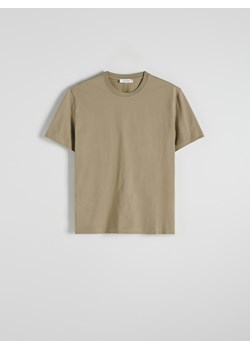 Reserved - Bawełniany t-shirt regular - oliwkowy ze sklepu Reserved w kategorii T-shirty męskie - zdjęcie 184241174