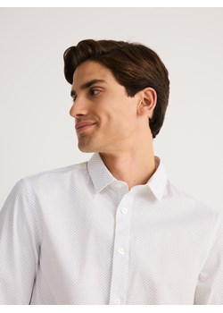 Reserved - Bawełniana koszula slim fit - biały ze sklepu Reserved w kategorii Koszule męskie - zdjęcie 184241331