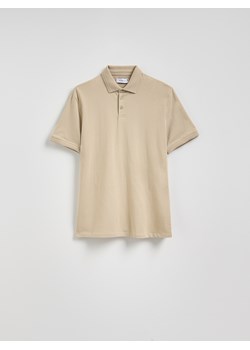 Reserved - Koszulka polo regular - beżowy ze sklepu Reserved w kategorii T-shirty męskie - zdjęcie 184241373
