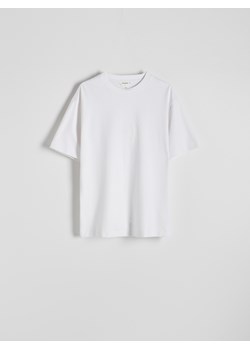 Reserved - Bawełniany t-shirt boxy - biały ze sklepu Reserved w kategorii T-shirty męskie - zdjęcie 184241443